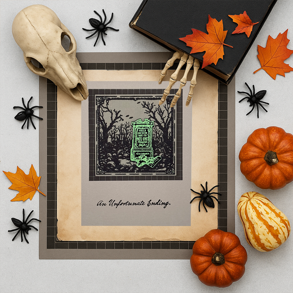 Haunted Green Gothic Greeting Cards