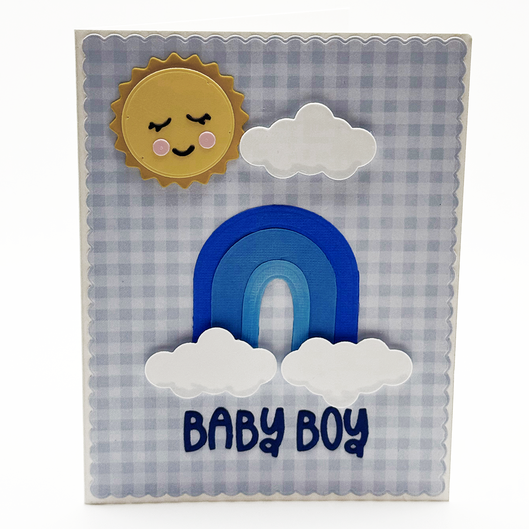 Tiny Human, Big News,  Handcrafted Baby Card