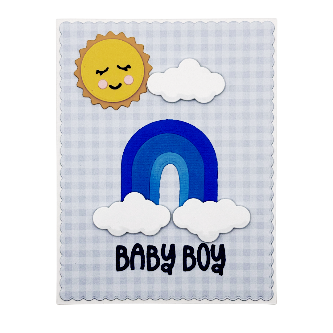 Tiny Human, Big News,  Handcrafted Baby Card