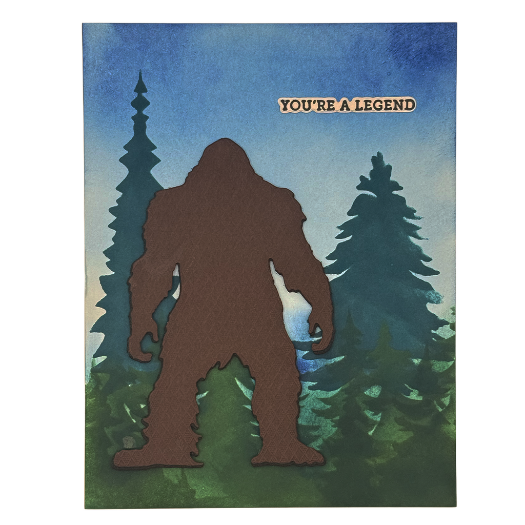 Certified Legend,  Handcrafted Bigfoot Greeting Card