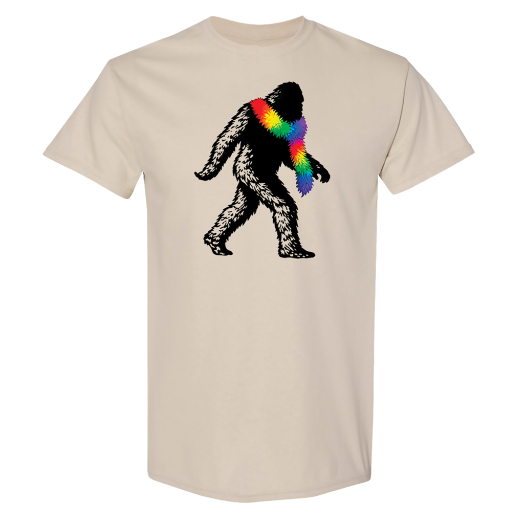 Pride Bigfoot Rainbow Boa Graphic Tee