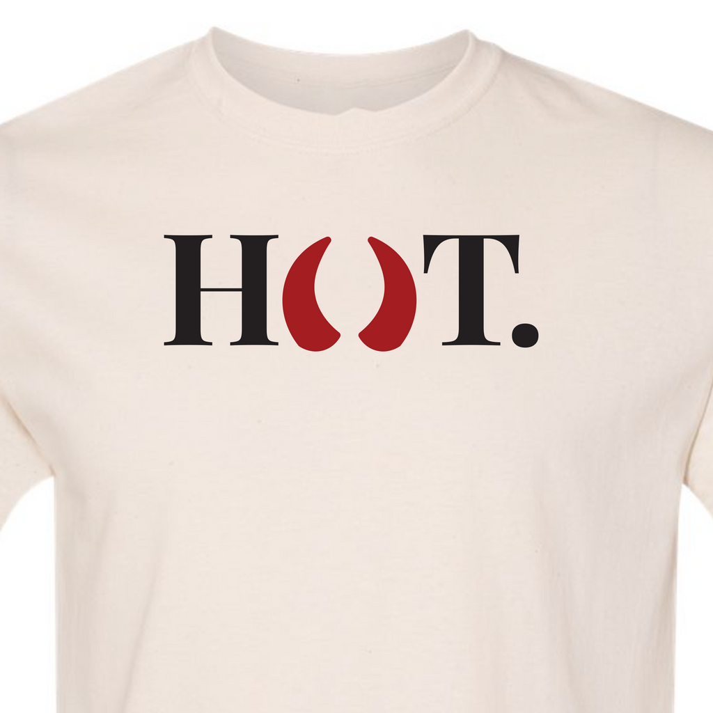 HOT. T-Shirt with Devil Horns | Bold Statement Tee