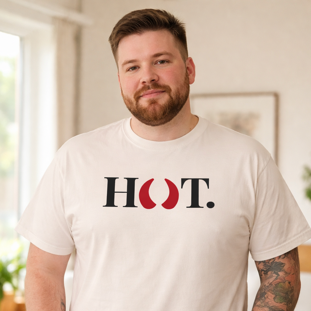 HOT. T-Shirt with Devil Horns | Bold Statement Tee