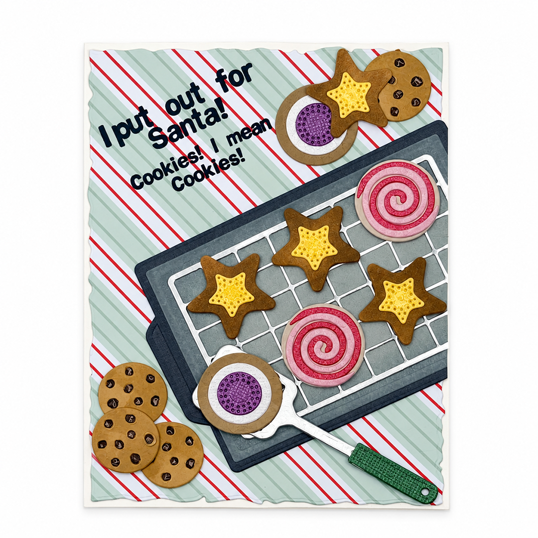 I put out for Santa - Handcrafted Holiday Card