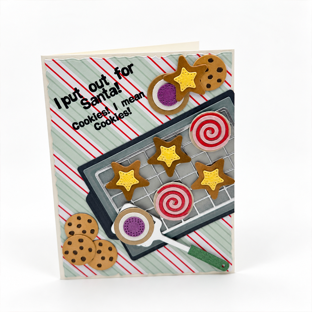 I put out for Santa - Handcrafted Holiday Card