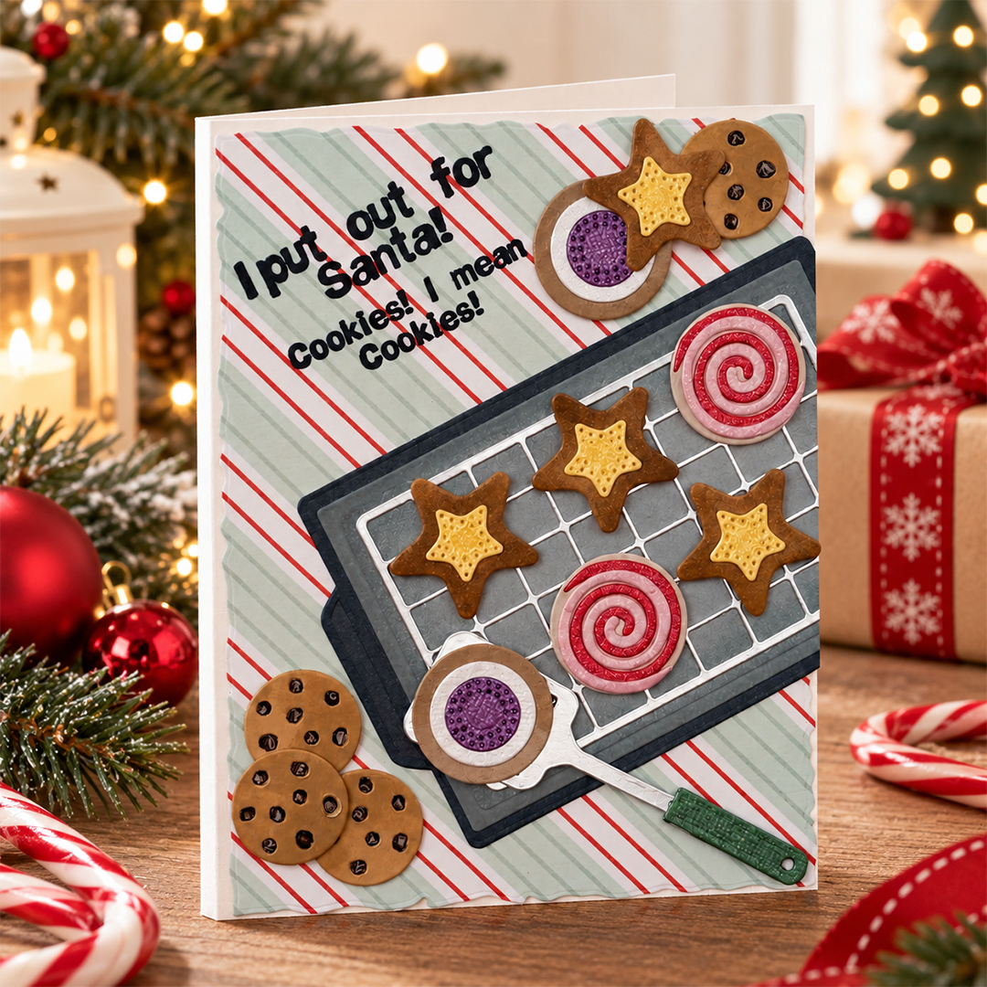 I put out for Santa - Handcrafted Holiday Card