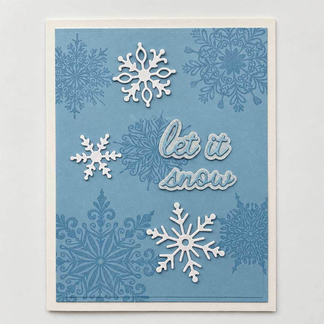 Let It Snow - Handcrafted Greeting Card