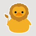 Lion Duckie Sticker
