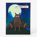 Take Flight, Mothman, Handcrafted Cryptid Greeting Card