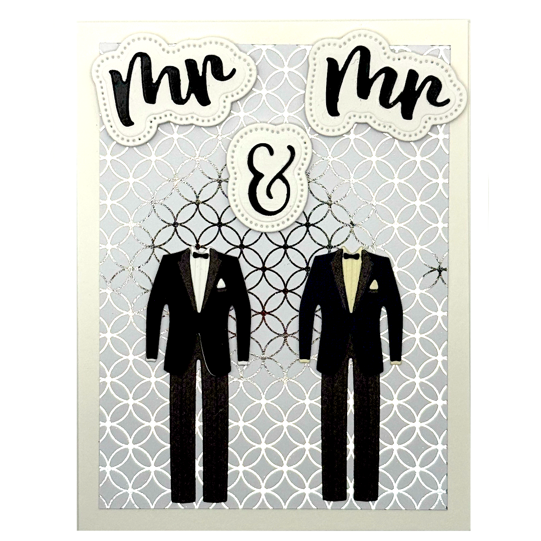 Mr. & Mr. Handcrafted Wedding Card