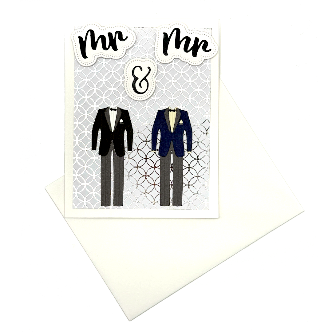 Mr. & Mr. Handcrafted Wedding Card