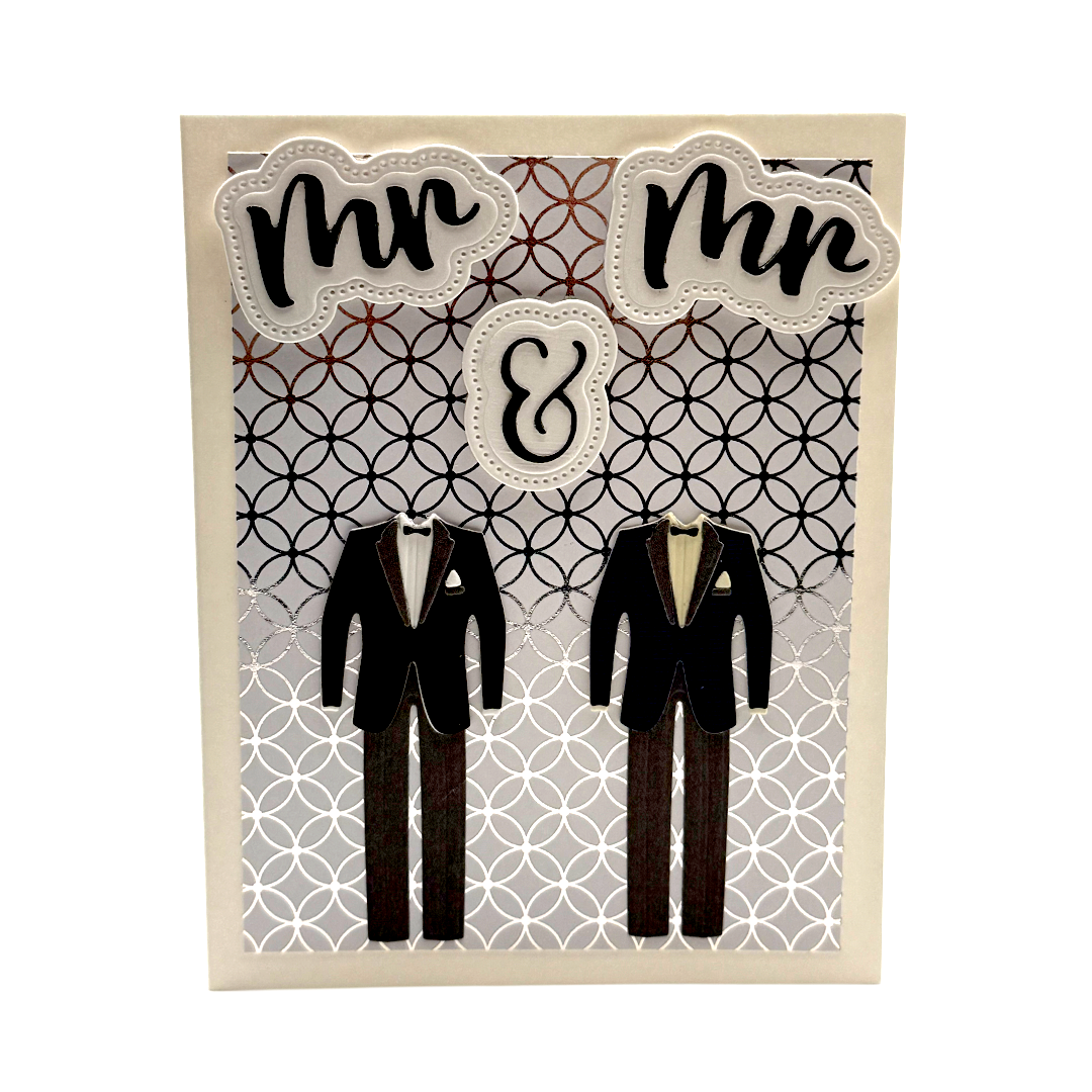 Mr. & Mr. Handcrafted Wedding Card