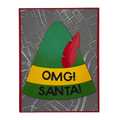 OMG! Santa!  Handcrafted Christmas Card