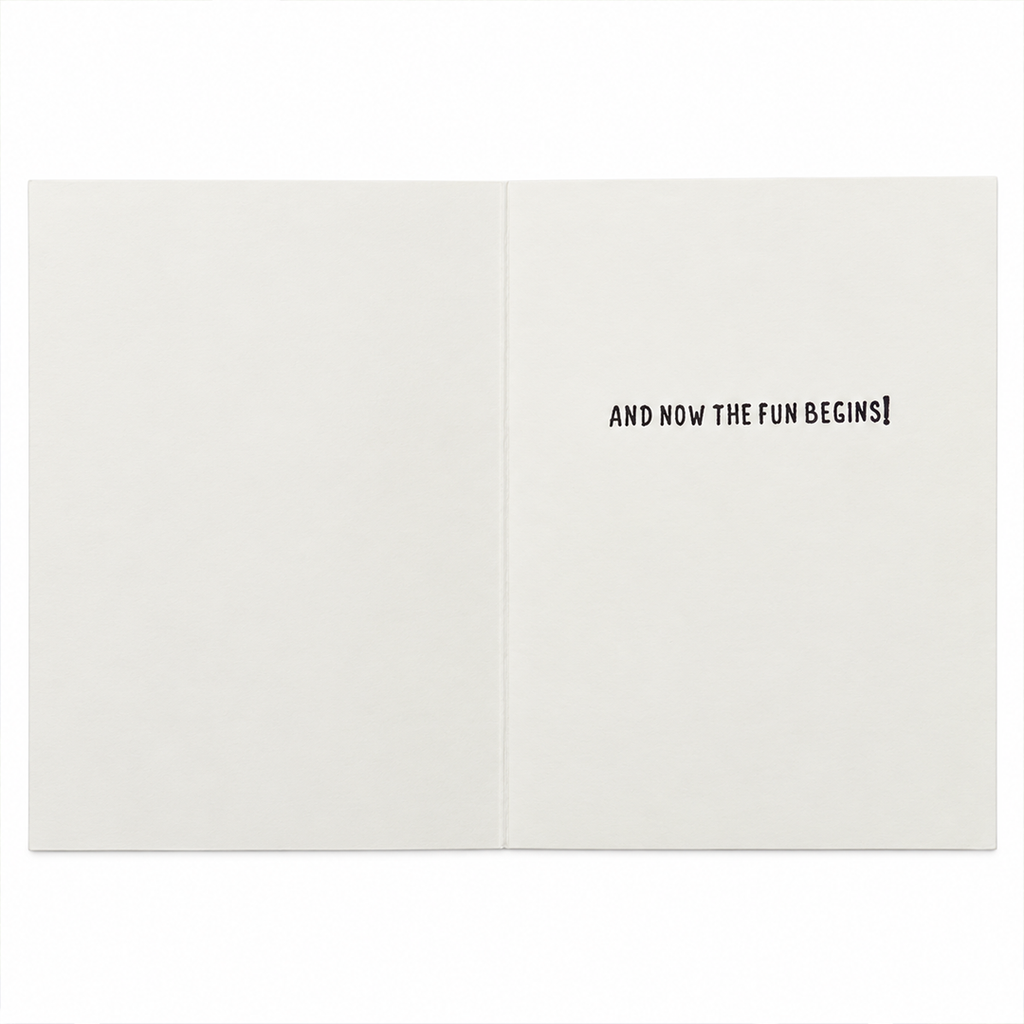 The Fun Begins, Handcrafted Retirement Card