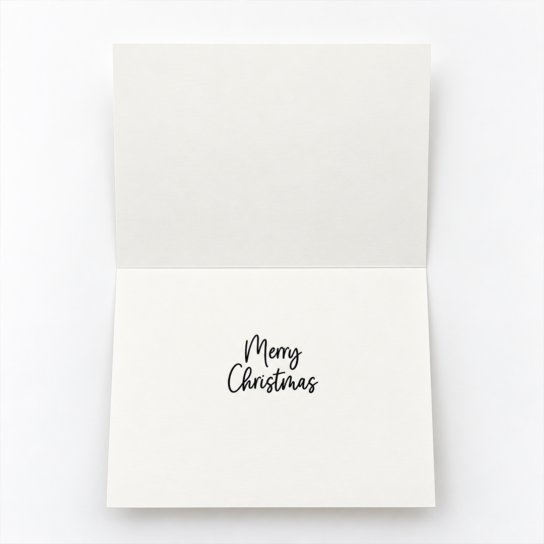 Santa and Sleigh - Hand Crafted Holiday Card