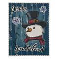 Winter Wonderland, Snowman Handcrafted Card