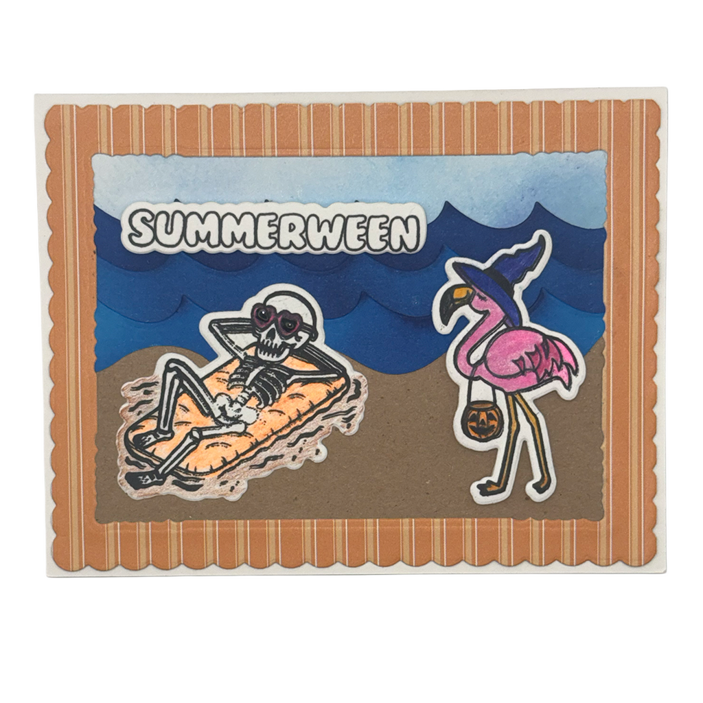 Too Hot to Stay Dead — Summerween HandCrafted Card
