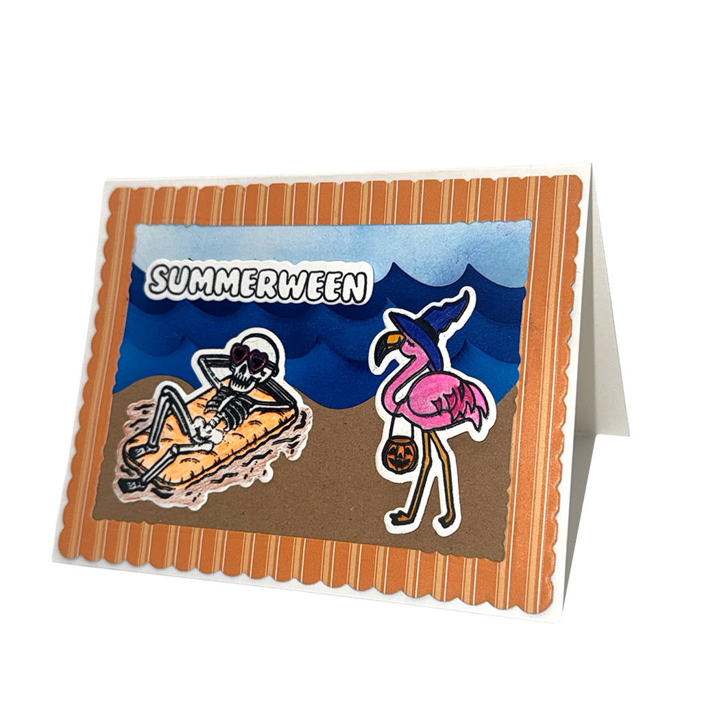 Too Hot to Stay Dead — Summerween HandCrafted Card