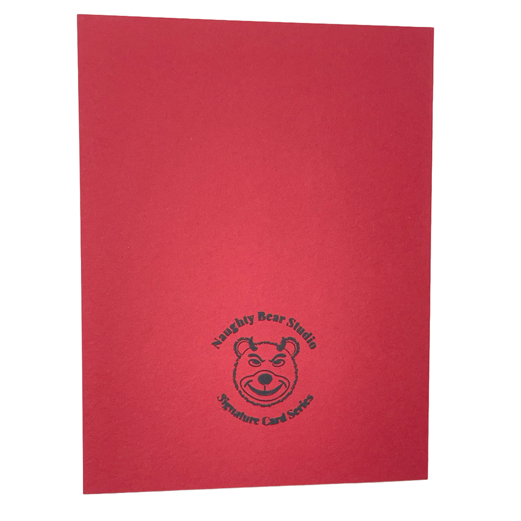 Hanging Around for Christmas, Handcrafted Interactive Teddy Bear Card
