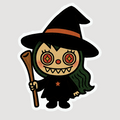 Witch Labubu Sticker