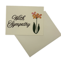 With Sympathy greeting card shown with envelope