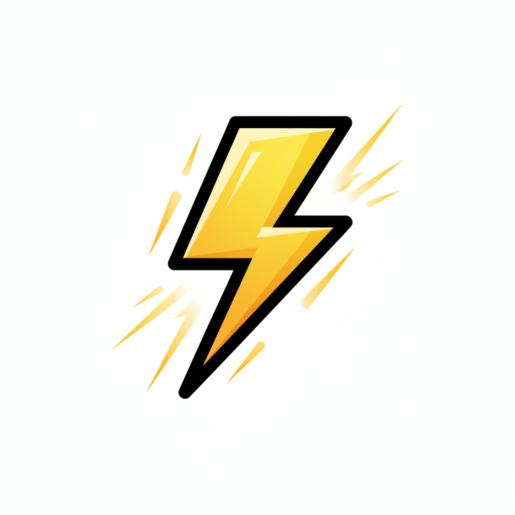 Bold Lightning Bolt Icon