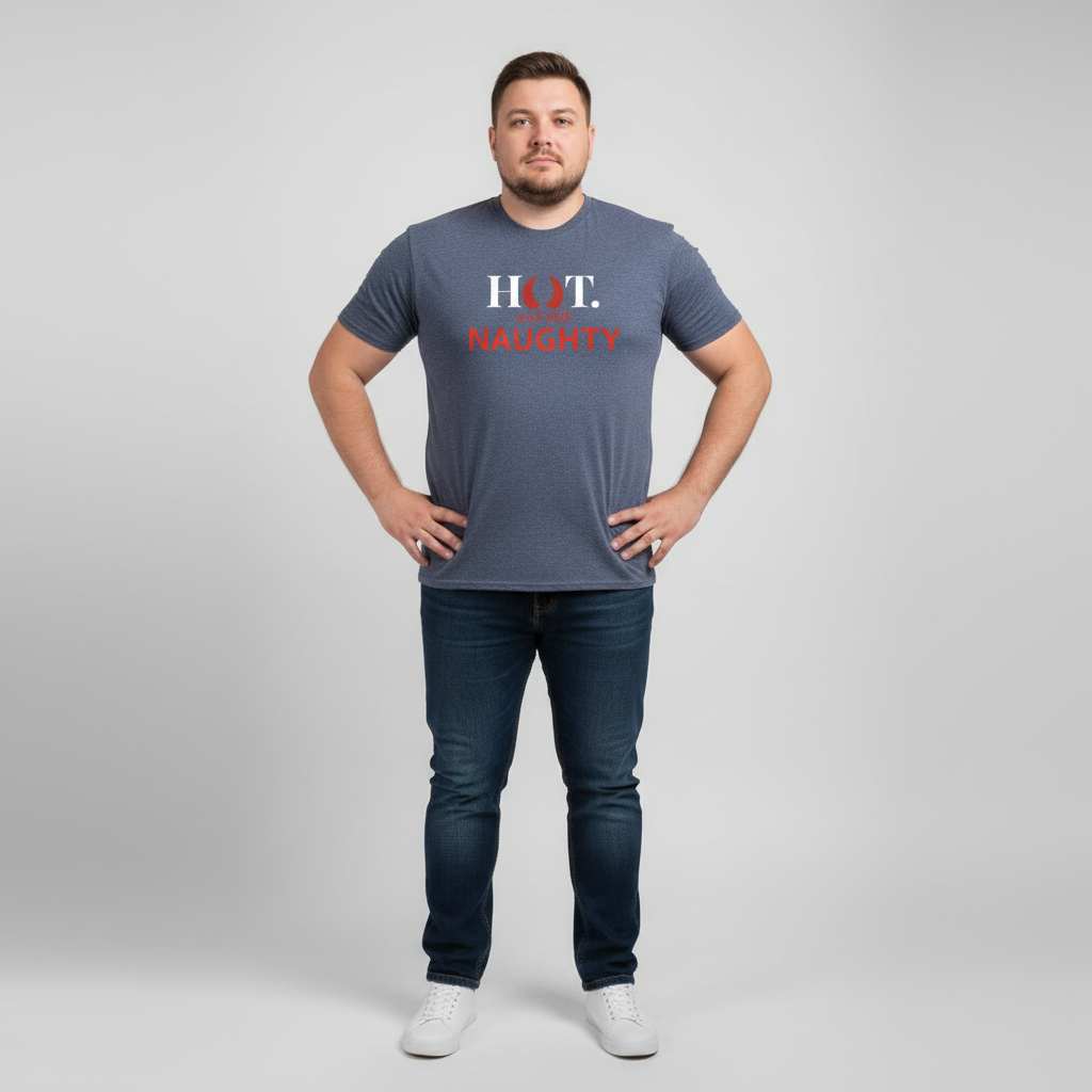 Chubby male model studio mockup