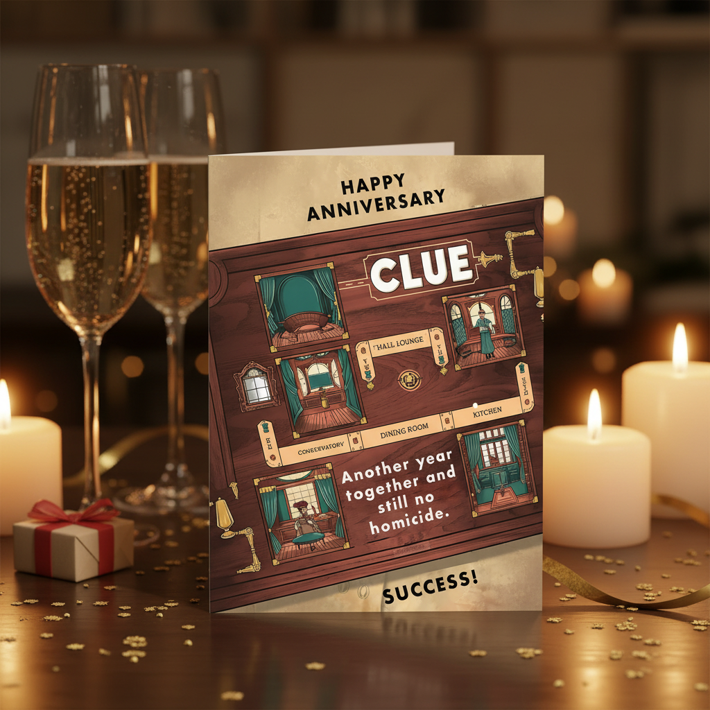 Clue Anniversary Card - Correct A2 Proportions