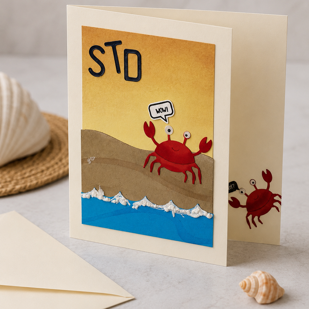 STD Crab Adult Humor Greeting Card