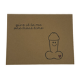 Give it to me one more time naughty greeting card front view on kraft card stock