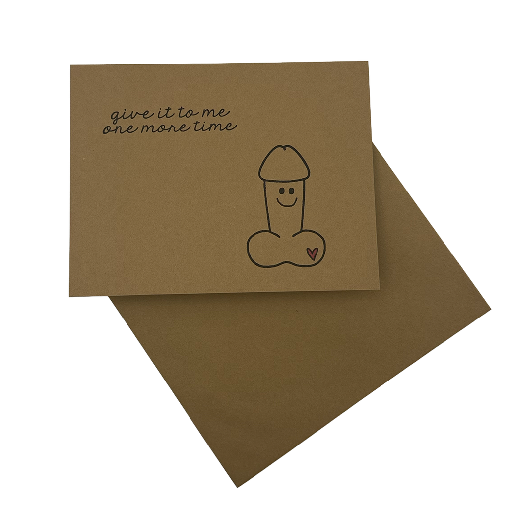 Give it to me one more time card shown with matching kraft envelope