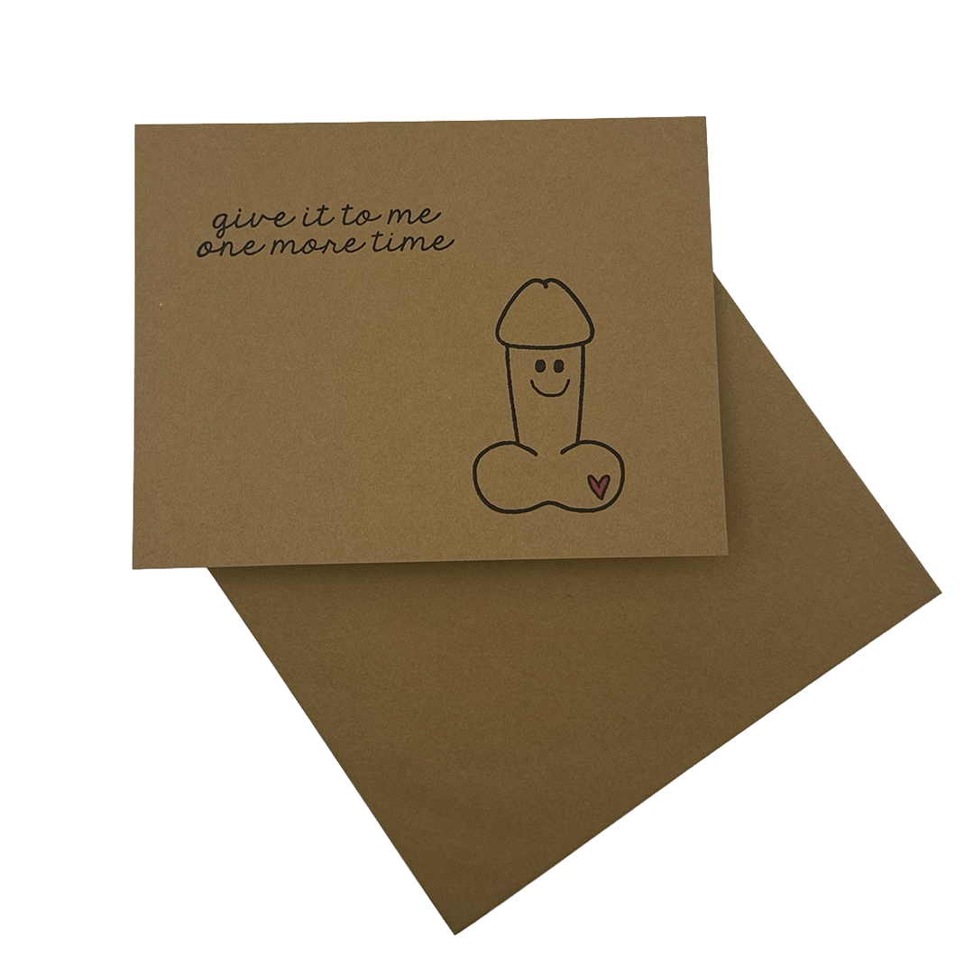 Give it to me one more time card shown with matching kraft envelope