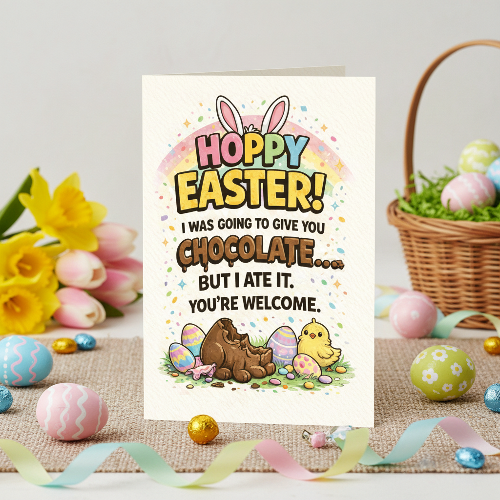 Hoppy Easter Card Lifestyle Mockup
