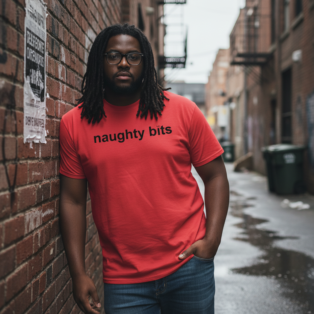 Model Lifestyle Shot - Naughty Bits Tee