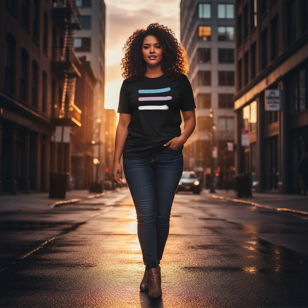 Plus-size Model Lifestyle Mockup