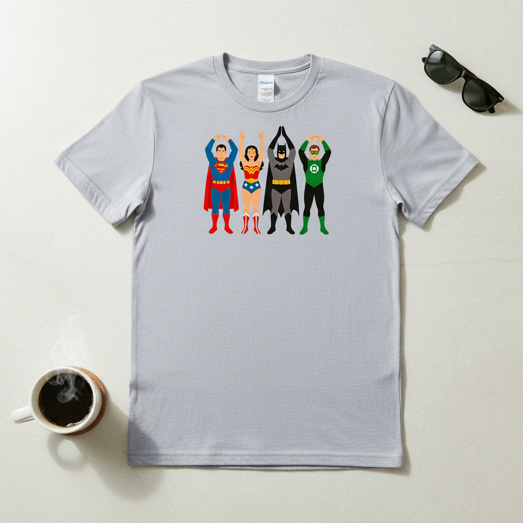 Superhero Ohio T-Shirt Flat Lay - Corrected