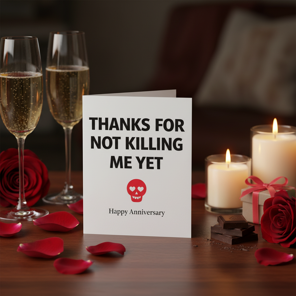 Thanks For Not Killing Me Yet Card Lifestyle Mockup