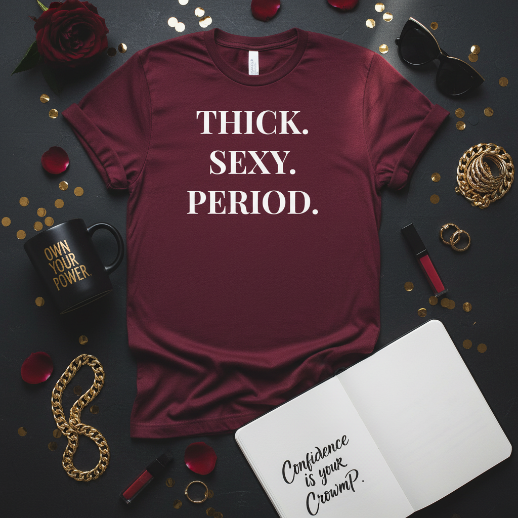 THICK SEXY PERIOD Flat Lifestyle Mockup