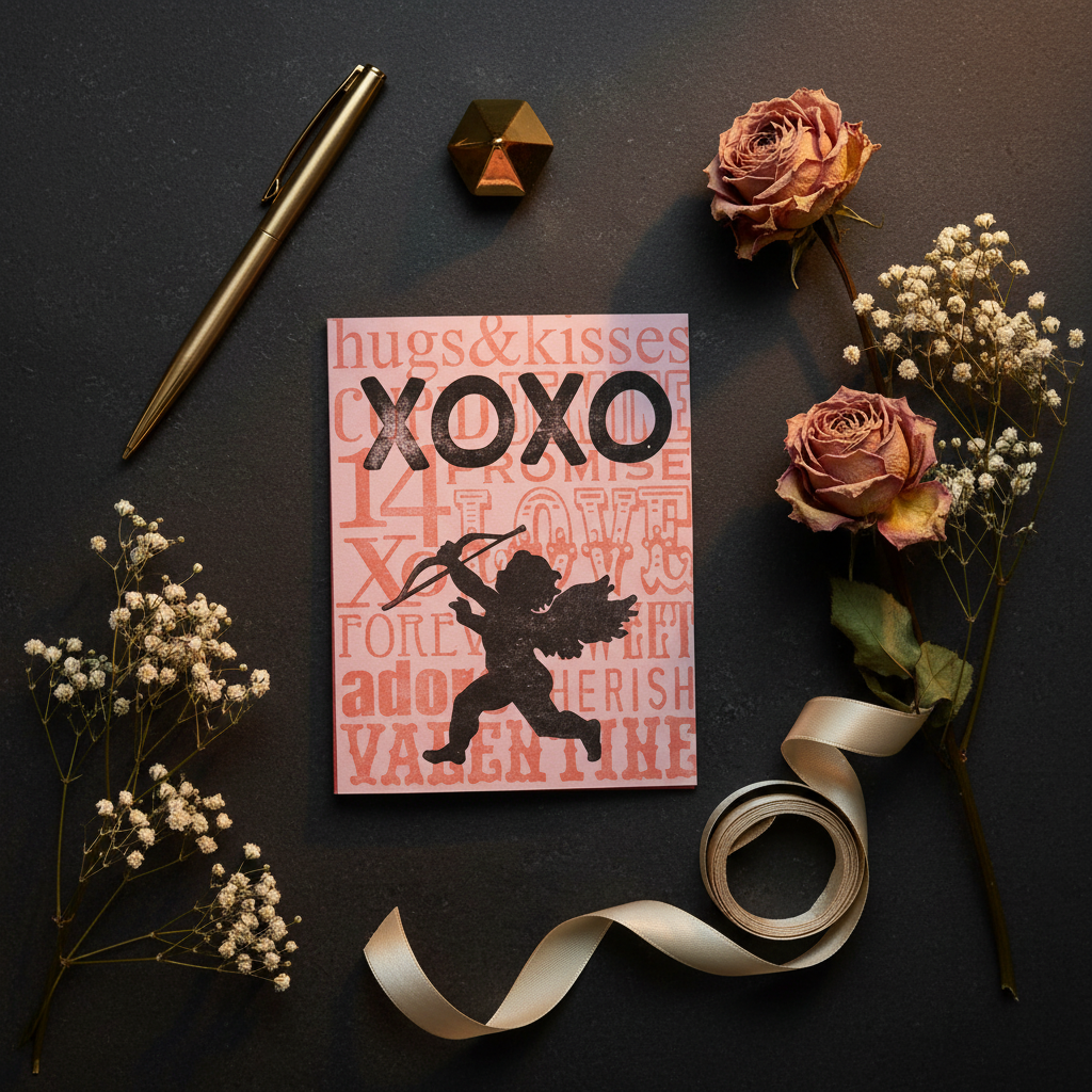 XOXO Valentine's Card Lifestyle Image