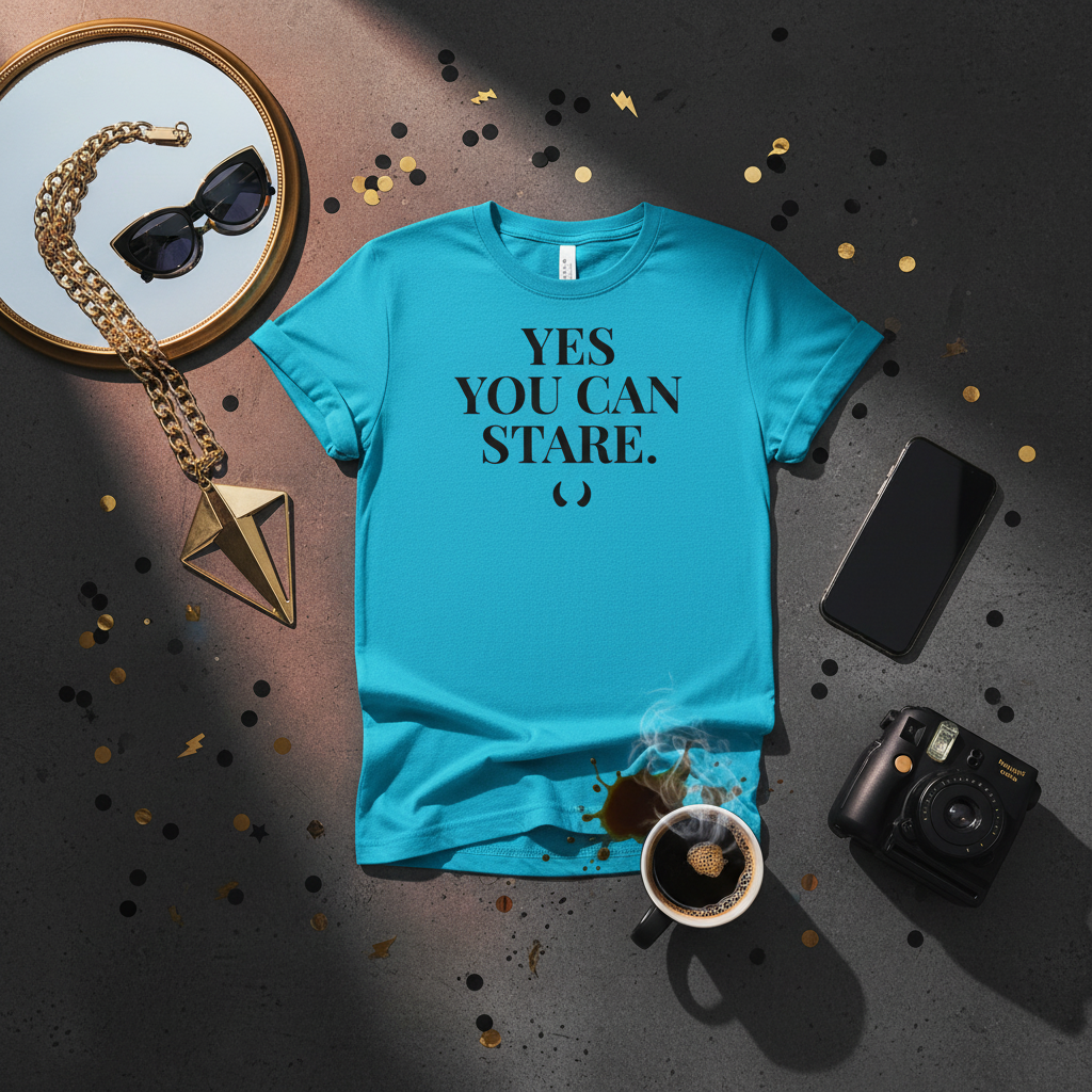Yes You Can Stare Flat Lifestyle Mockup
